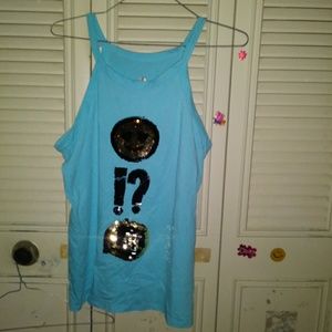 ⭐ 3 for $10 Blue tank top
